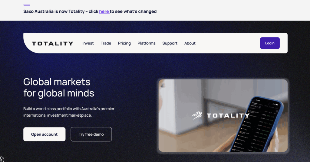 Saxo Australia is now Totality