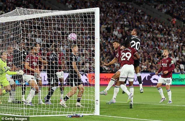 Joao Pedro started Chelsea's Premier League scoring this season with a header at West Ham, one of three corners they scored from that day