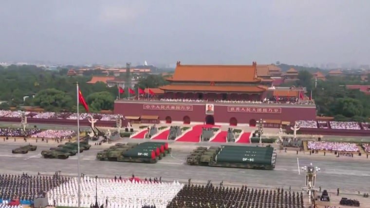 Leaders of China, Russia, North Korea appear at military parade