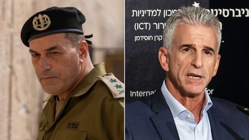 Top Israeli officials, including IDF Chief of Staff Lt. Gen. Eyal Zamir (left) and Mossad chief David Barnea (right) questioned the timing of the strikes, as talks for a ceasefire in Gaza were ongoing.