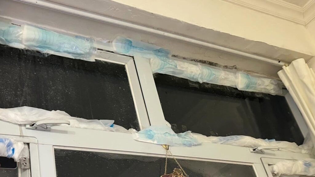 Hongkongers plug window leaks with sanitary pads, diapers as Ragasa rages
