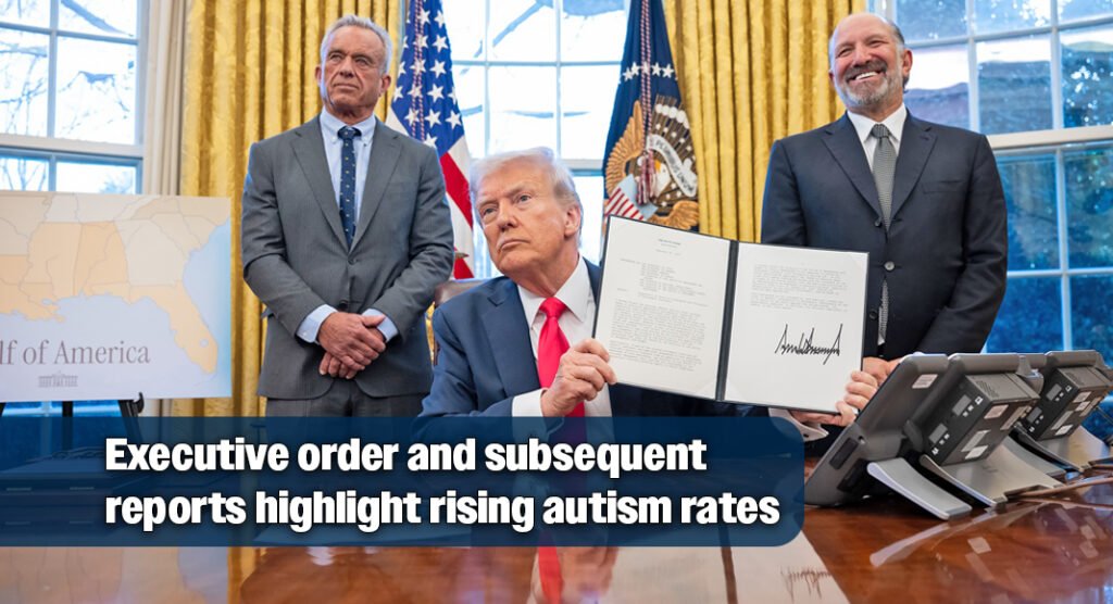 On February 13, 2025, President Donald J. Trump signed an executive order establishing the Make America Healthy Again (MAHA) Commission, chaired by Secretary of Health and Human Services Robert F. Kennedy Jr. The order directs the commission to study “the childhood chronic disease crisis,” explicitly citing autism spectrum disorder. According to the executive order, “ASD now affects 1 in 36 children.” Photo by @SecKennedy via Facebook