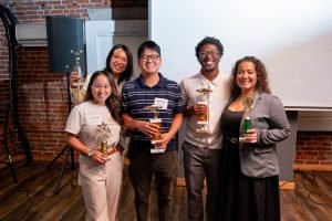 Vanessa Sena, far right, founder of MLC Nutrition, poses with some of the other promising entrepreneurs following the CCEI Summer Fellowship Accelerator.