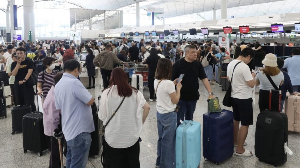 Many stranded at Hong Kong airport after last flight departs at 6pm on Tuesday