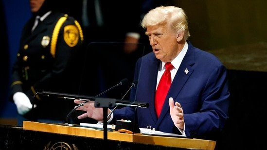 Donald Trump also criticised the UN for failing to get involved in what he claims are seven wars that he has ended.(Getty Images via AFP)