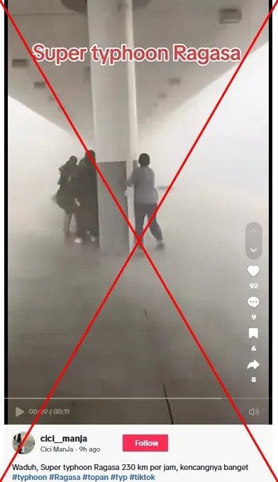 <span>Screenshot of false TikTok post taken September 24, 2025, with red cross mark added by AFP</span>