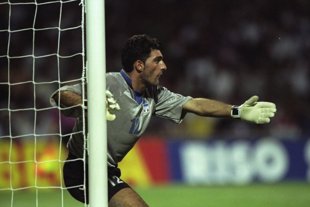 8 Jun 1997: Portrait of Italian goalkeeper Gianluca Pagliuca during a Tournoi de France match against Brazil in Lyon, France. The match ended in a 3-3 draw. Mandatory Credit: Shaun Botterill/Allsport