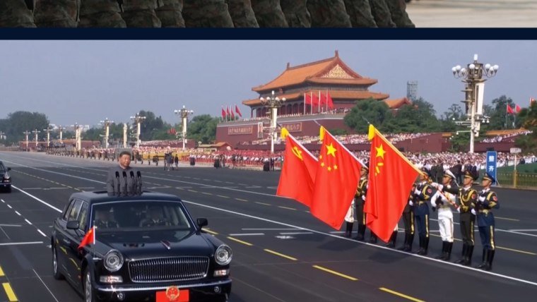 Isolated leaders attend China's massive military parade