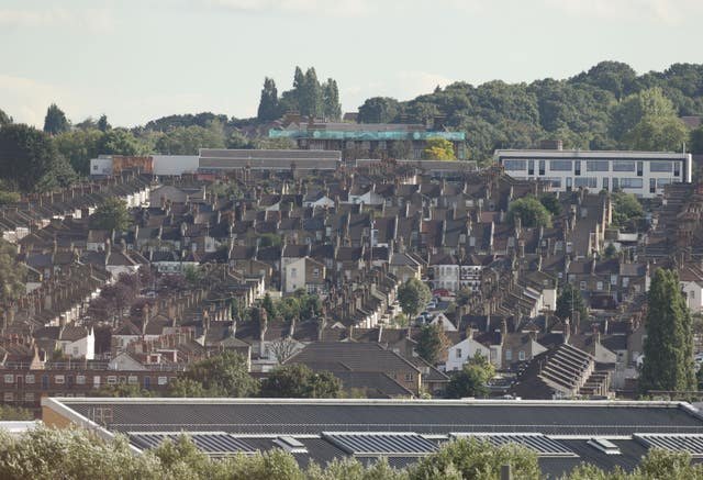 A view of houses in south-east London