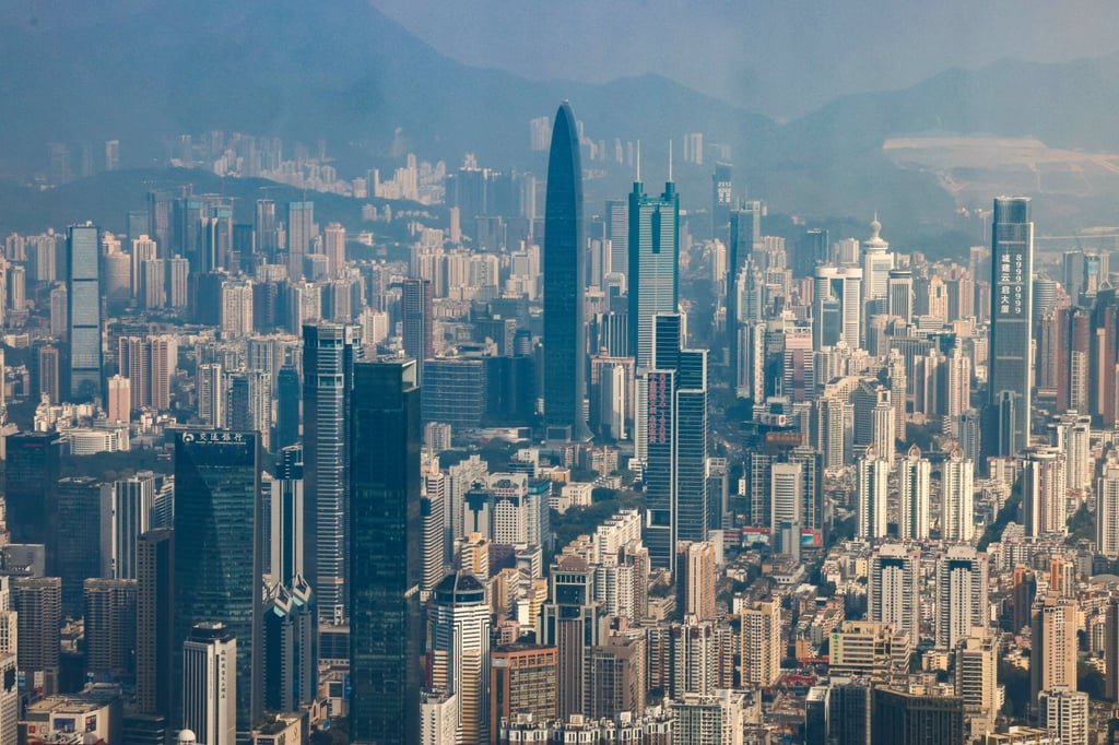 A general view of Shenzhen. Wage growth declined across the Greater Bay Area. Photo: Dickson Lee