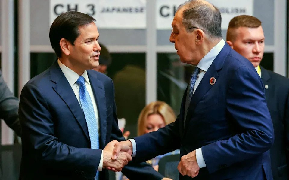 Marco Rubio (left) and Sergei Lavrov