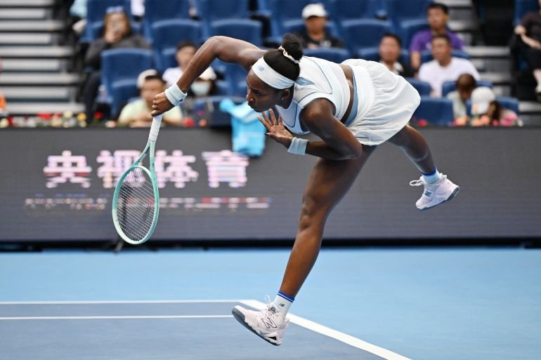 Coco Gauff in action.