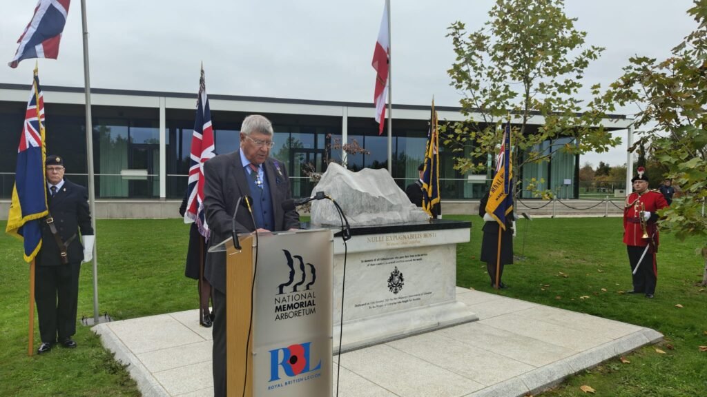 Gibraltar war memorial marks 10th anniversary at UK’s National Memorial Arboretum