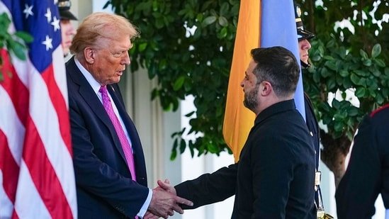 Trump met with Ukrainian President Volodymyr Zelensky at the White House. (Bloomberg)