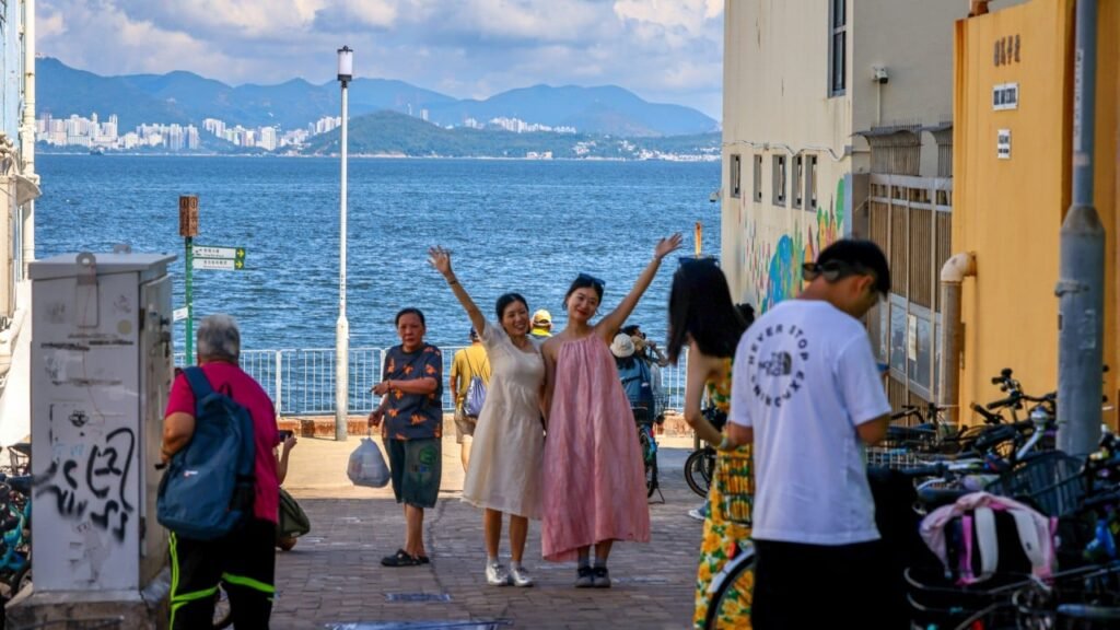 Mainland Chinese tourists in Hong Kong head for Cheung Chau to avoid crowds