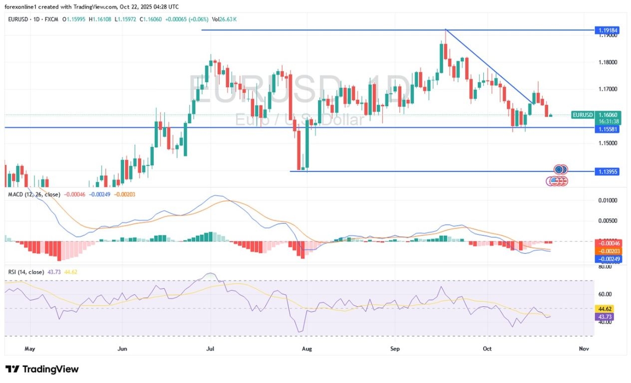 EUR/USD Analysis Today 22/10: Downward Trajectory (Chart)
