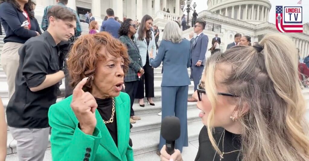 Maxine Waters Snaps at Pro-MAGA Reporter on Capitol Steps