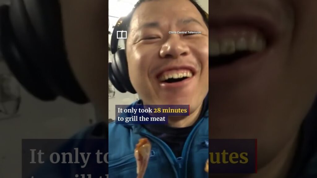 Chinese astronauts enjoy handover BBQ in world first on board space station