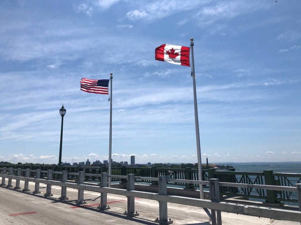 Canada and US Flag